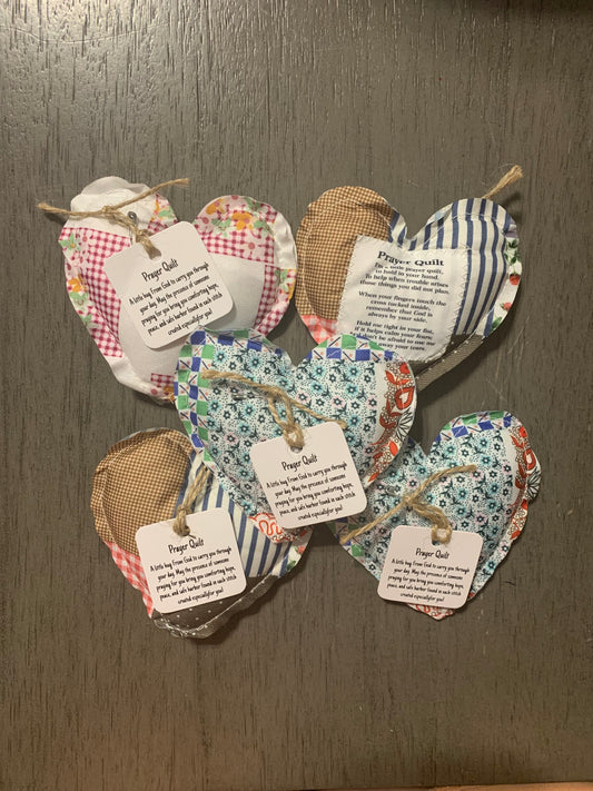 Heart Prayer Pillows with Cross Inside