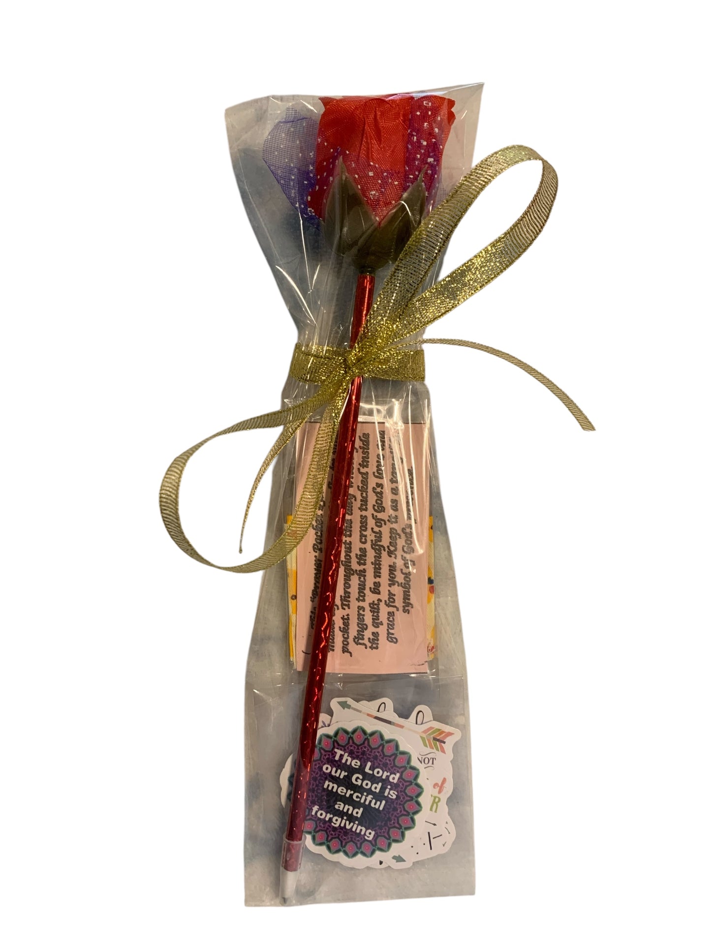 Prayer Rose Bouquet Handmade Pocket Prayer Quilt
