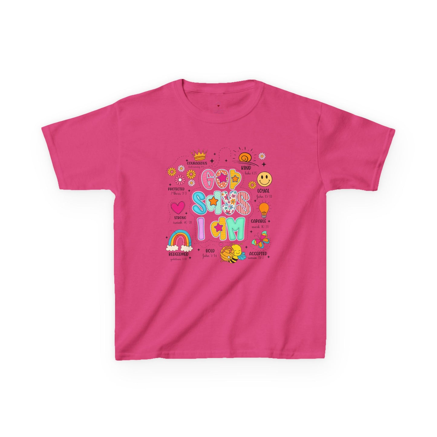 God Says I am Bubble Letters Tee Children's T Shirt