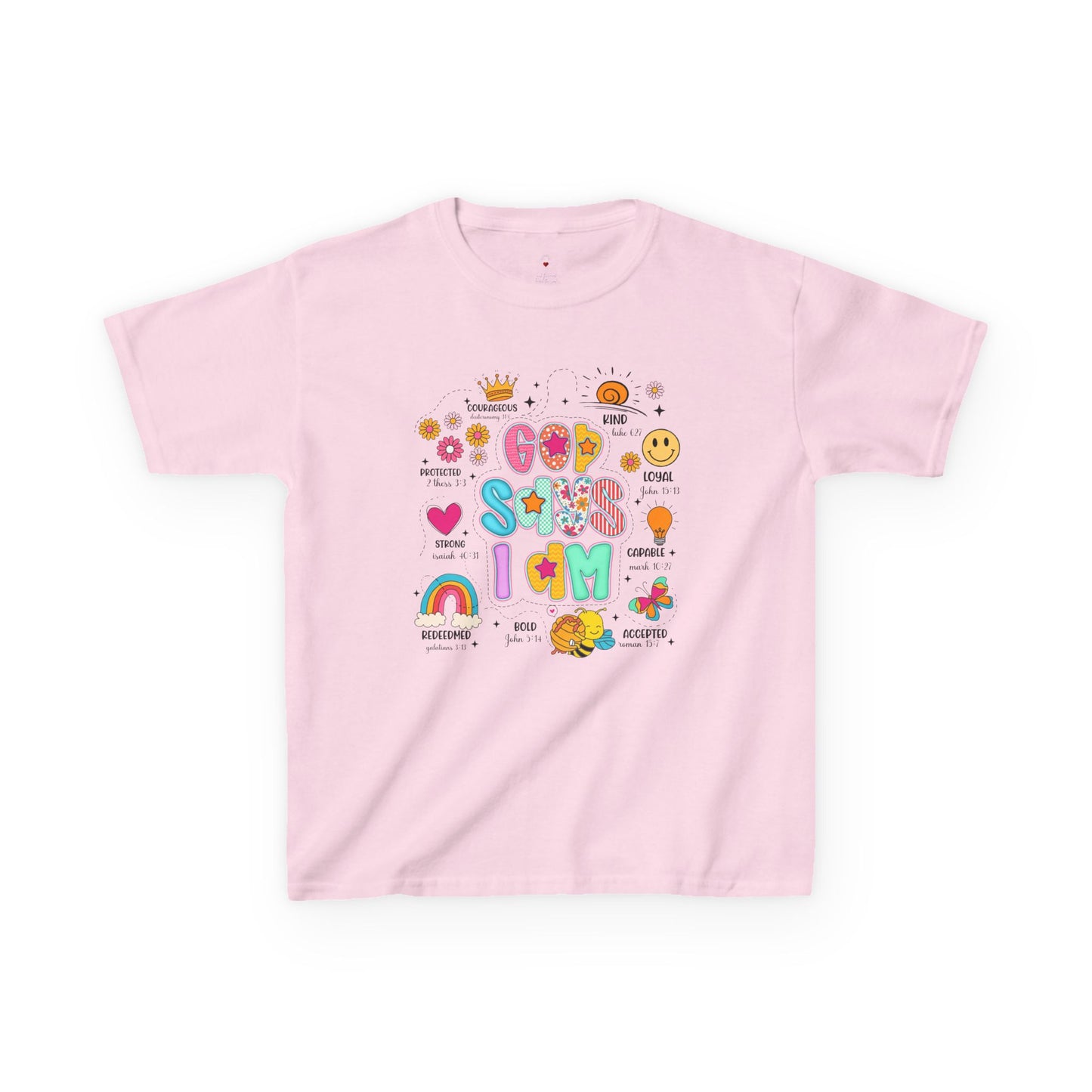 God Says I am Bubble Letters Tee Children's T Shirt