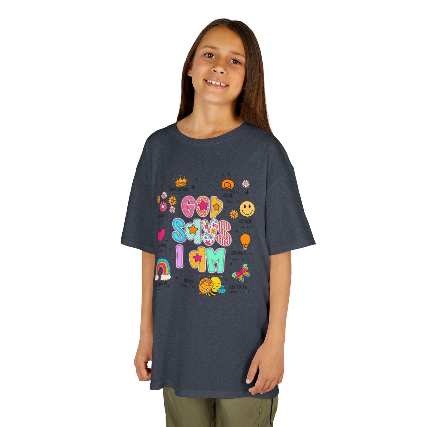 God Says I am Bubble Letters Tee Children's T Shirt