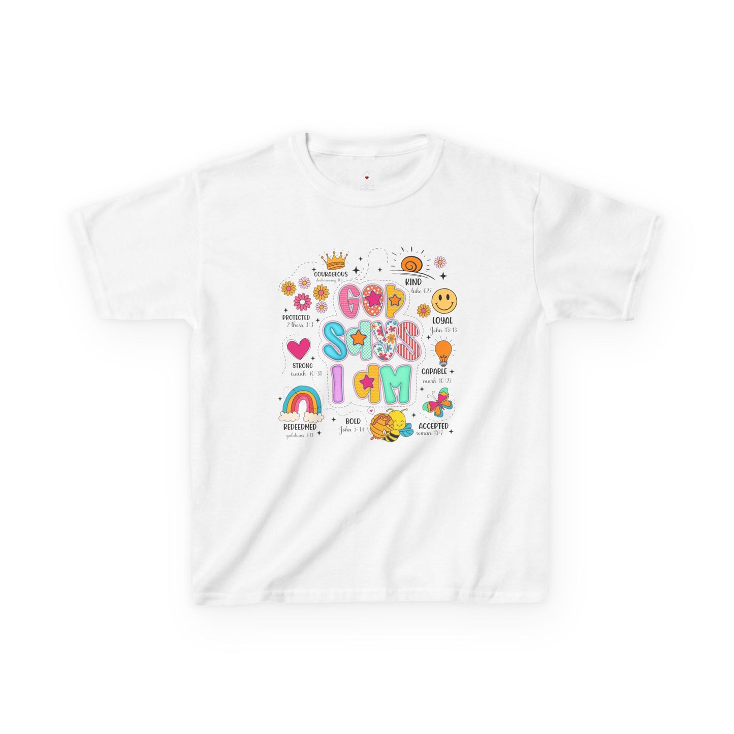 God Says I am Bubble Letters Tee Children's T Shirt