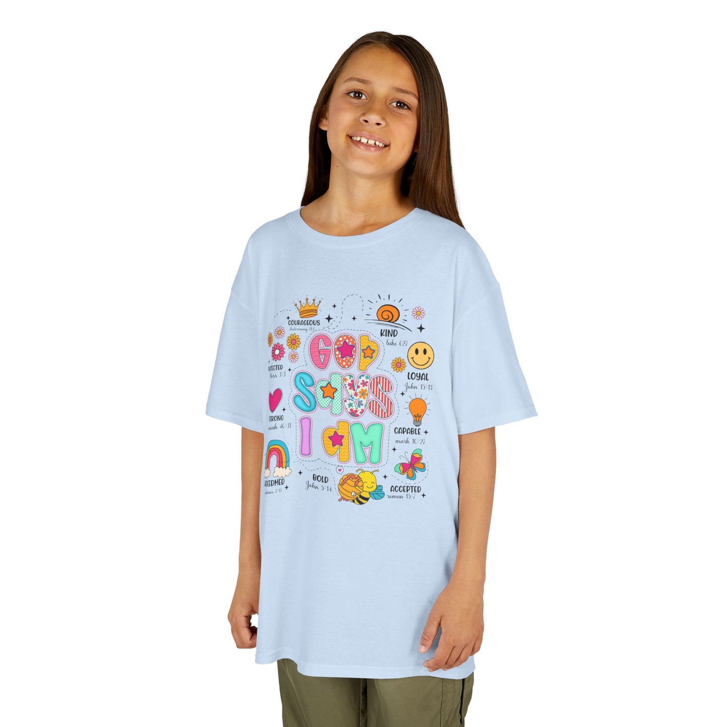 God Says I am Bubble Letters Tee Children's T Shirt