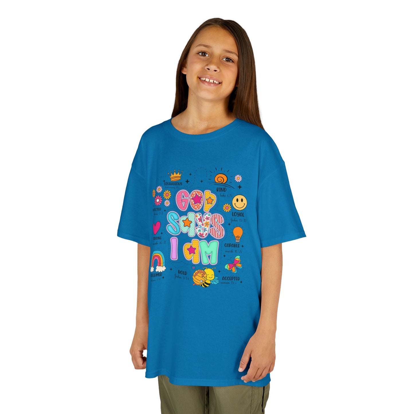 God Says I am Bubble Letters Tee Children's T Shirt