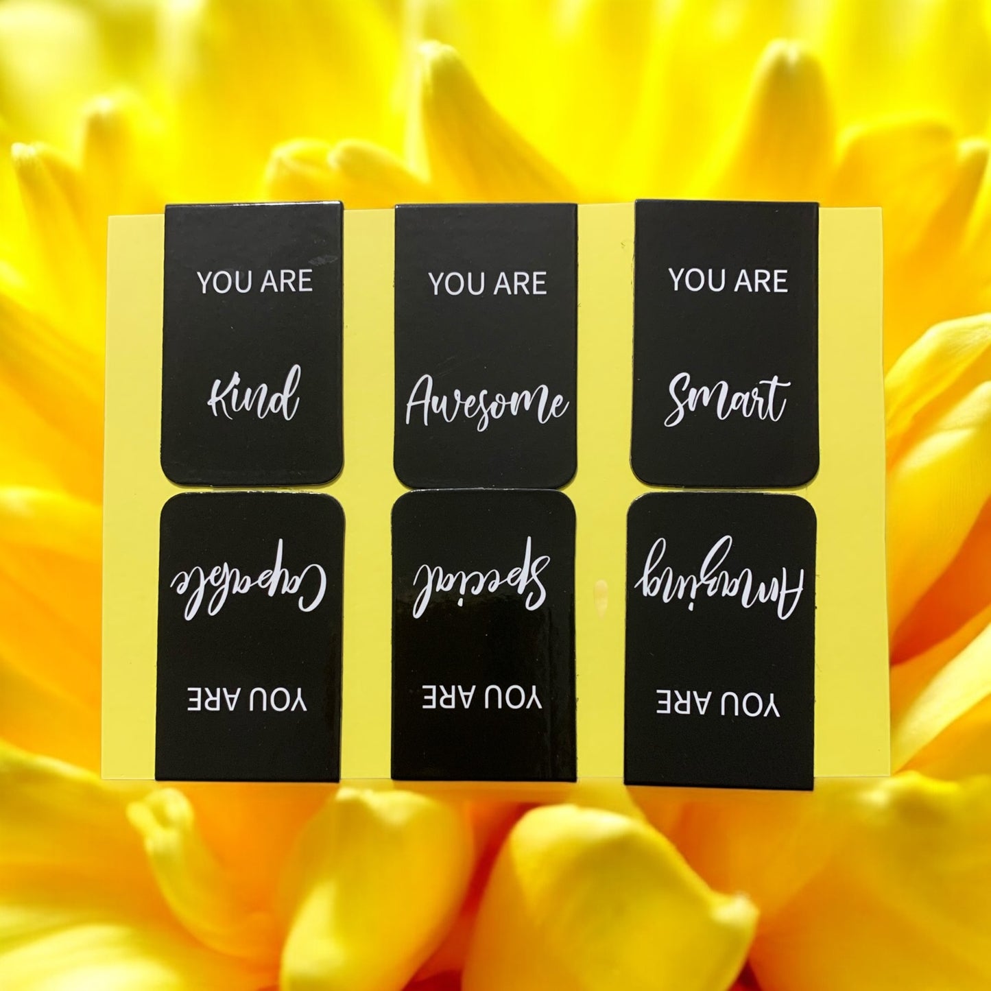 Declarations of Power Kind Awesome Smart Amazing Special Capable Magnetic Bookmarks, Set of 6