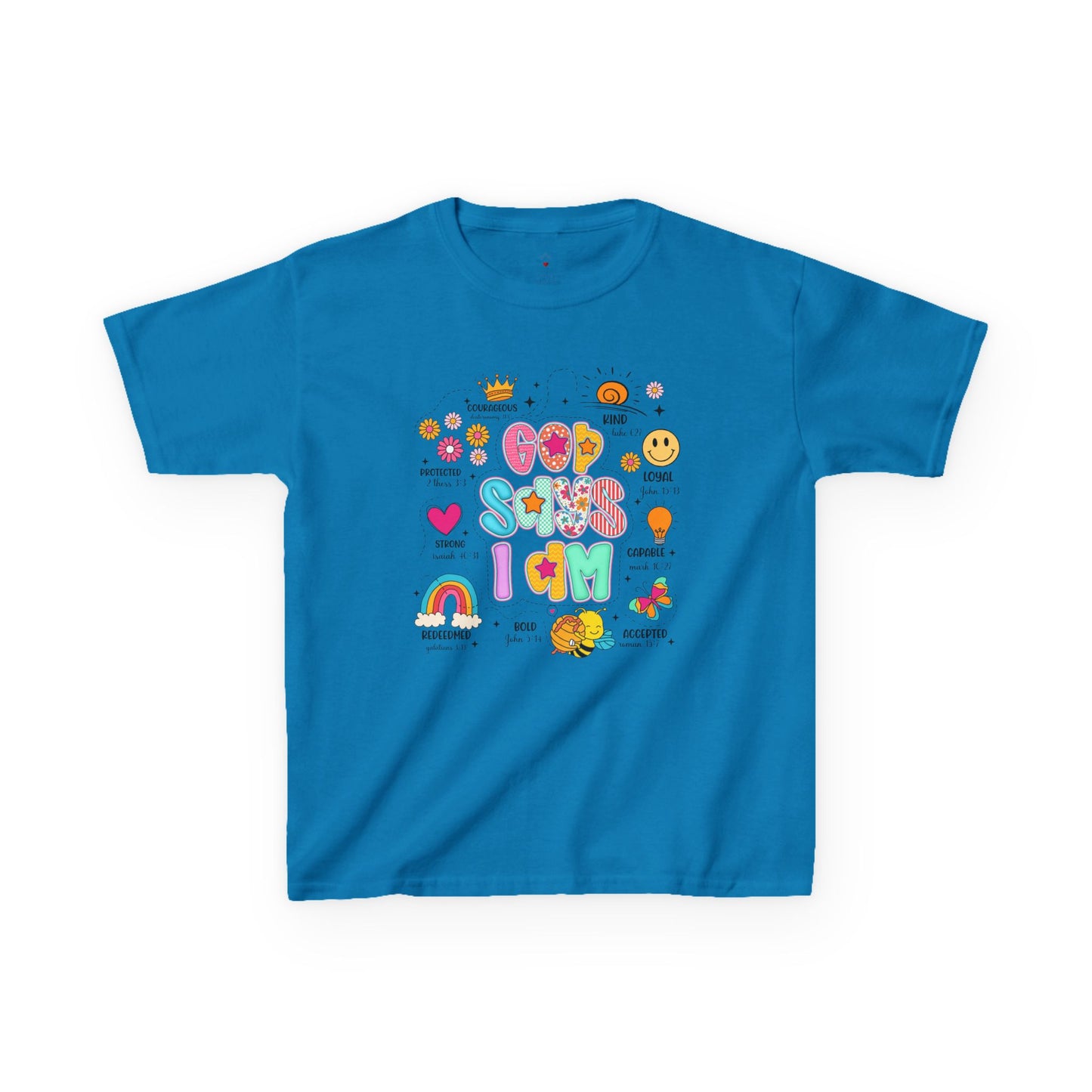 God Says I am Bubble Letters Tee Children's T Shirt