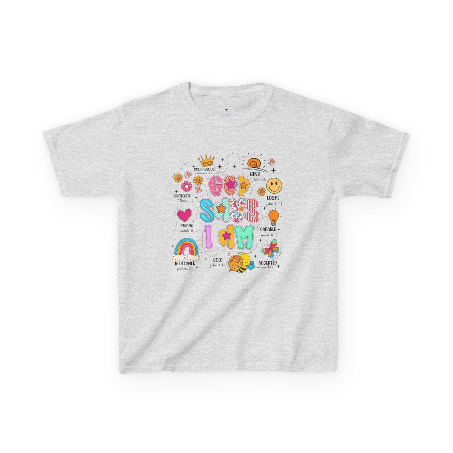 God Says I am Bubble Letters Tee Children's T Shirt