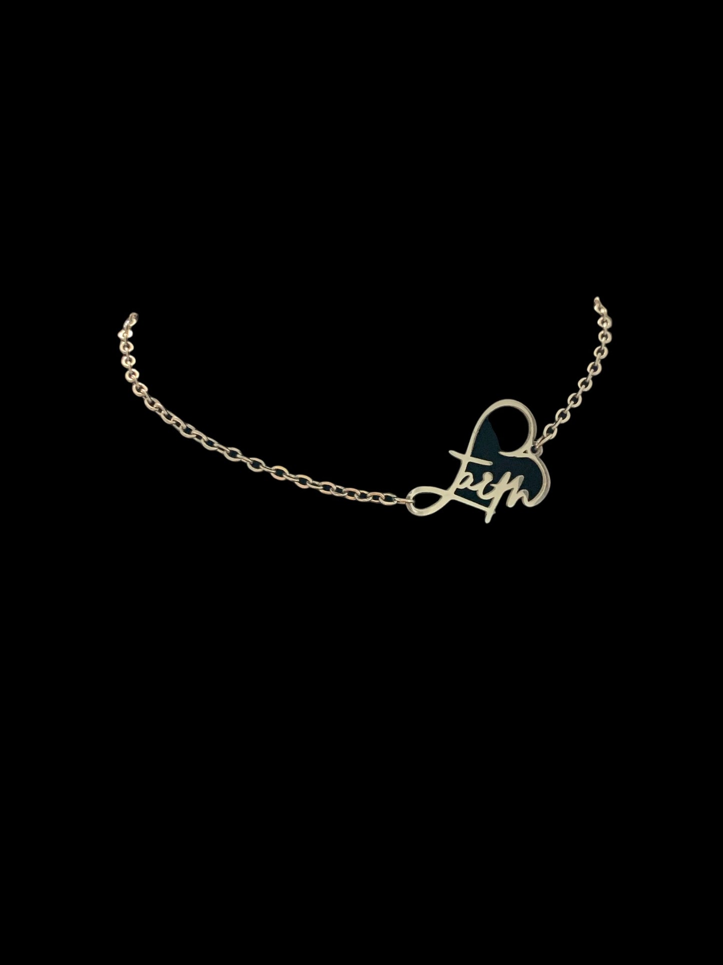 Faith Heart Bracelet Stainless Steel Silver Tone
