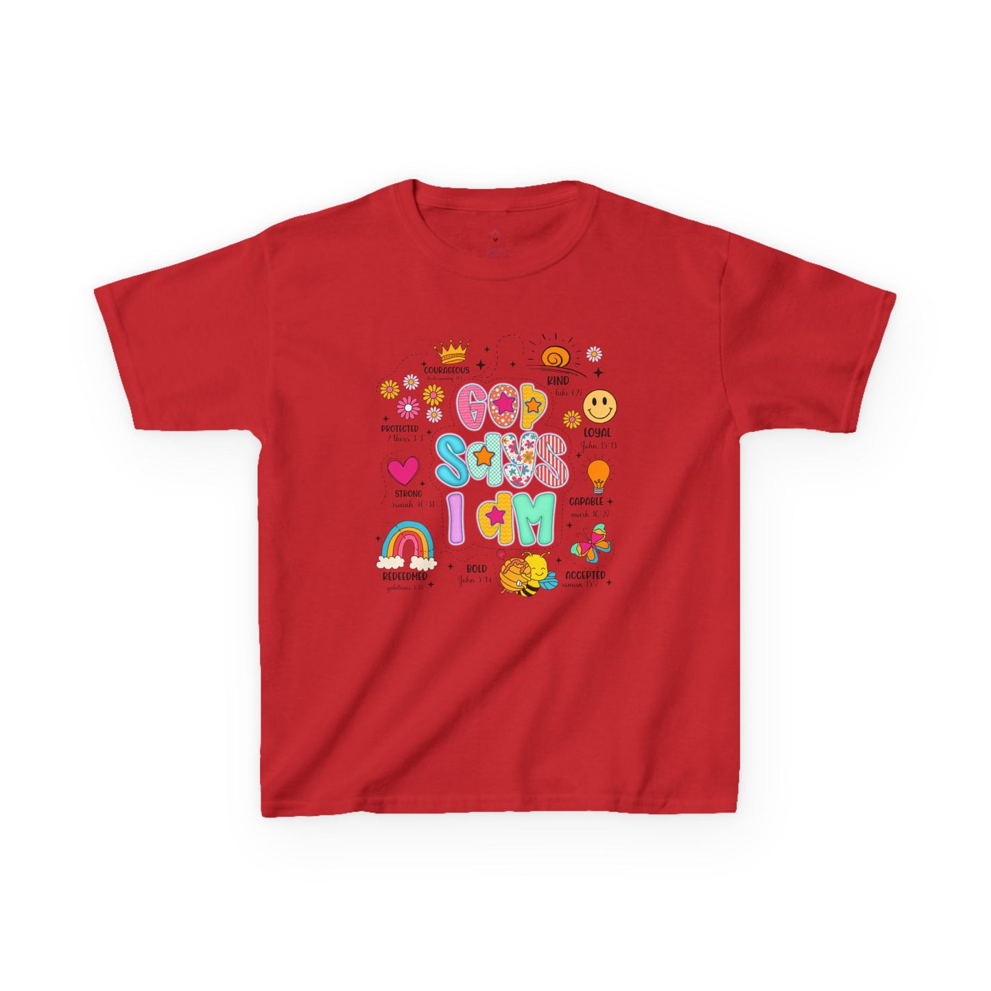 God Says I am Bubble Letters Tee Children's T Shirt