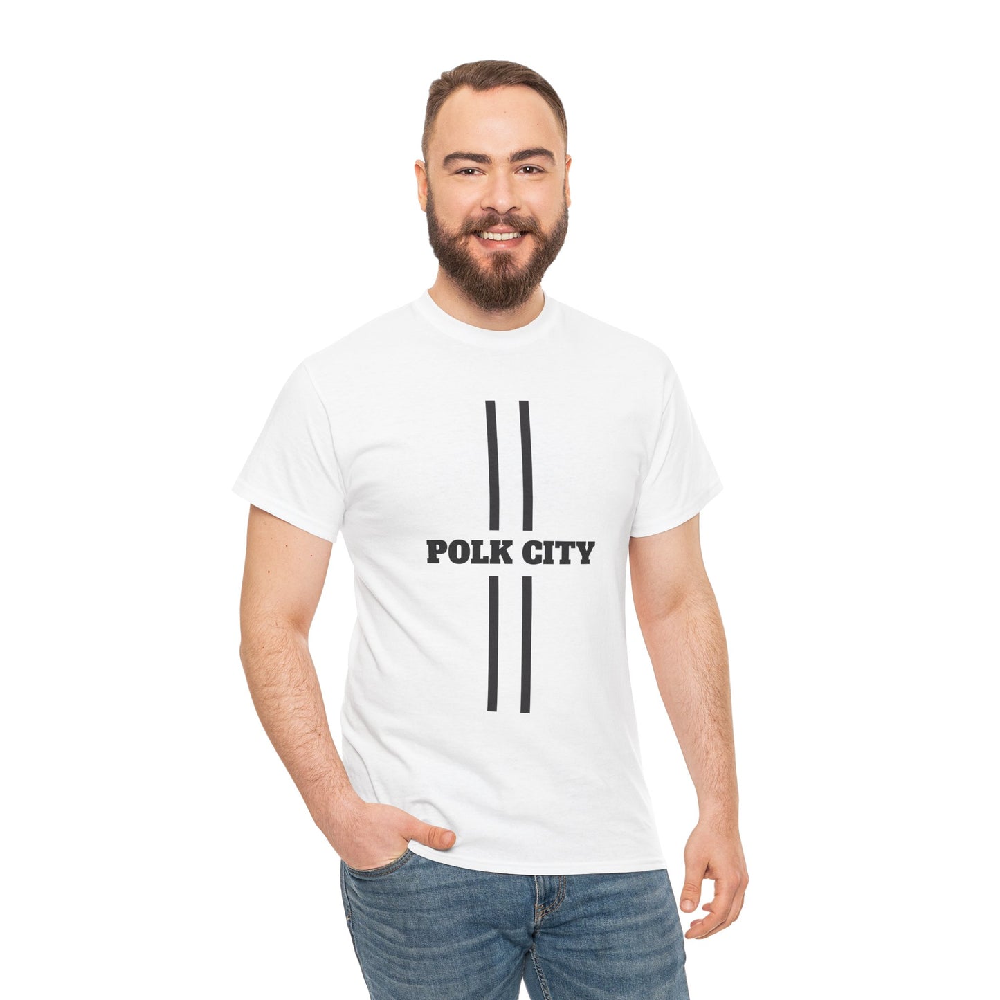 Polk City Unisex Heavy Cotton Tee - Casual Comfort for Every Occasion