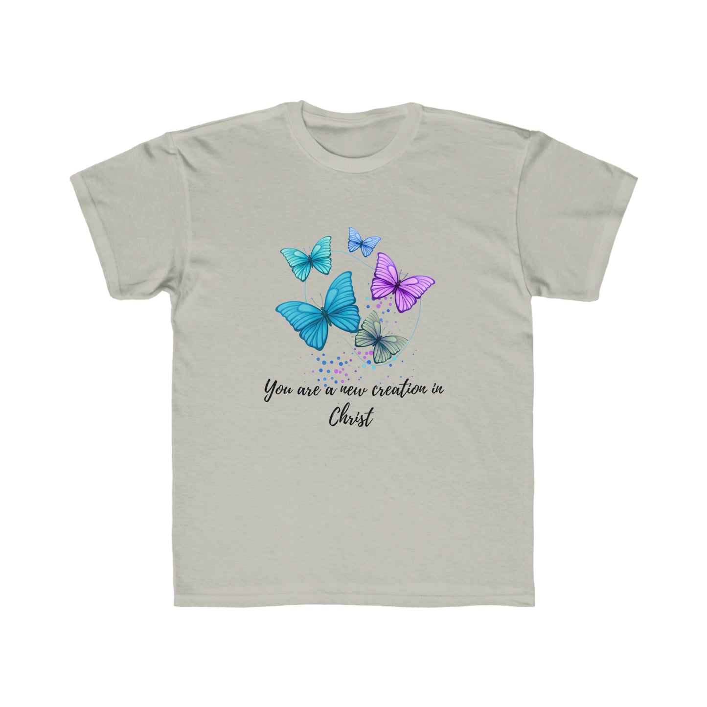 You are a New Creation in Christ Butterfly YOUTH Regular Fit Tee