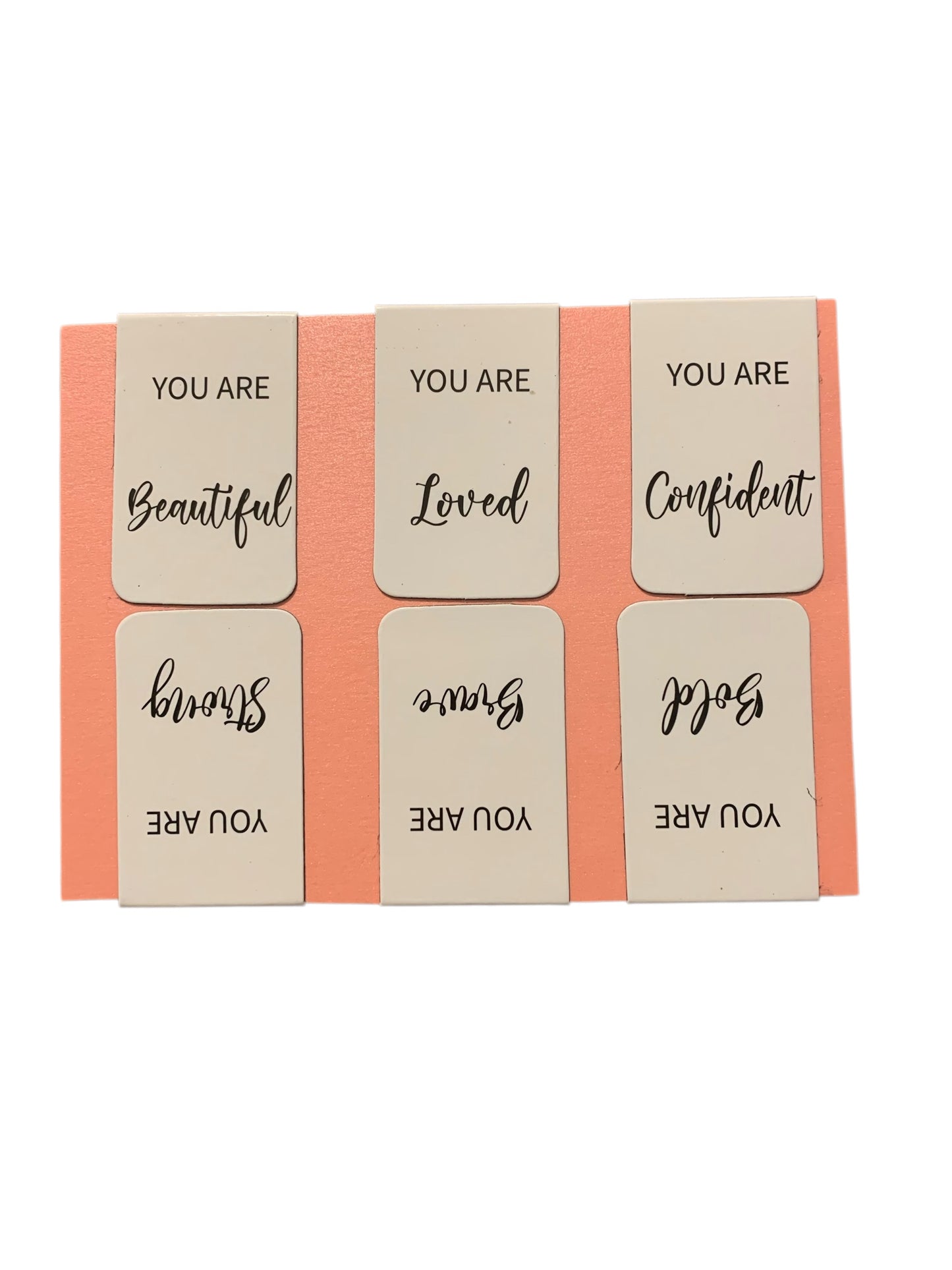 Declarations of Power. You are Bold, Brave, Strong, Beautiful, Loved, Confident Magnetic Bookmarks