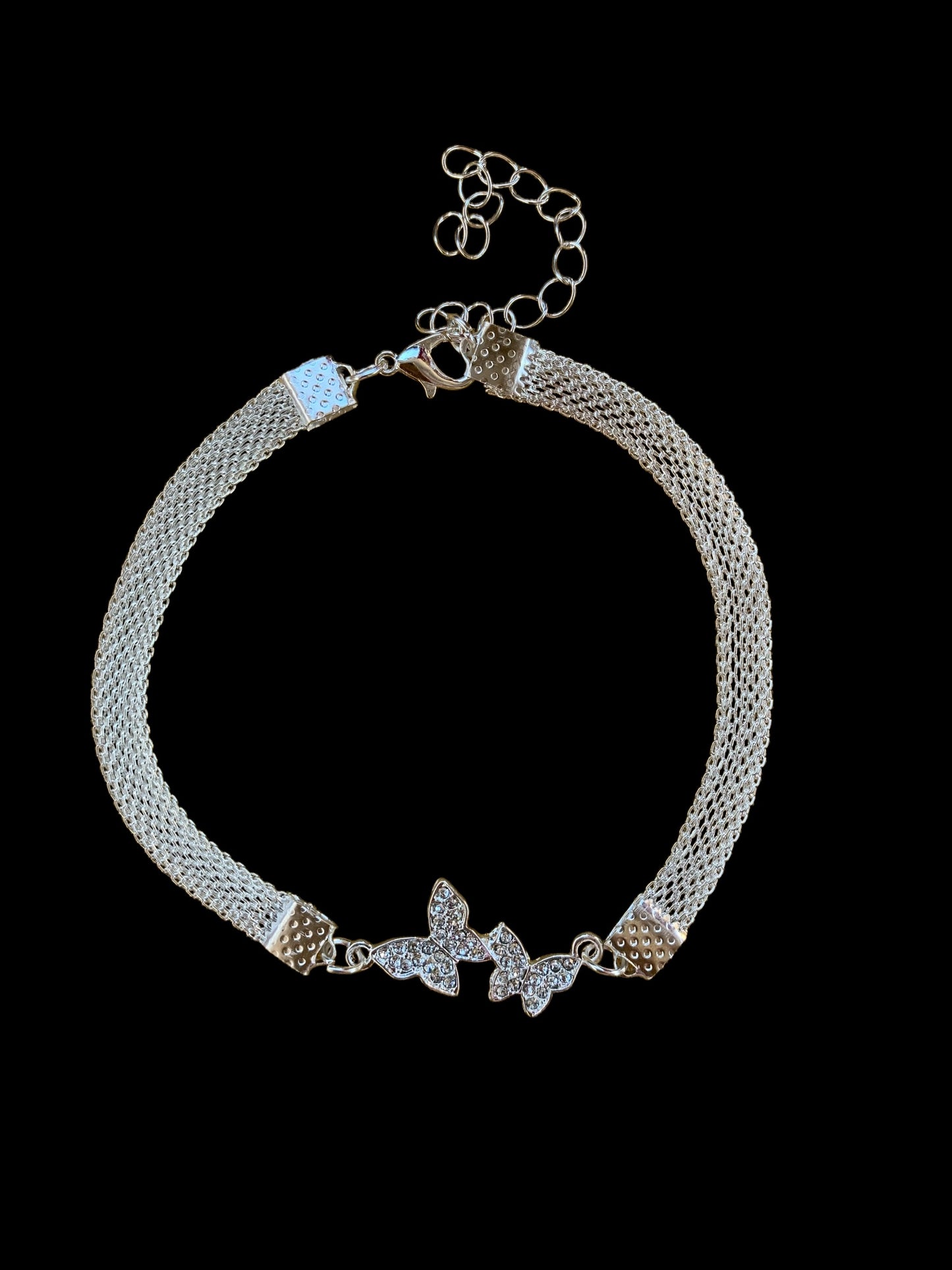 Fashion Anklet Silver Infinity, Heart, Butterfly and Heart, Twin Butterflies