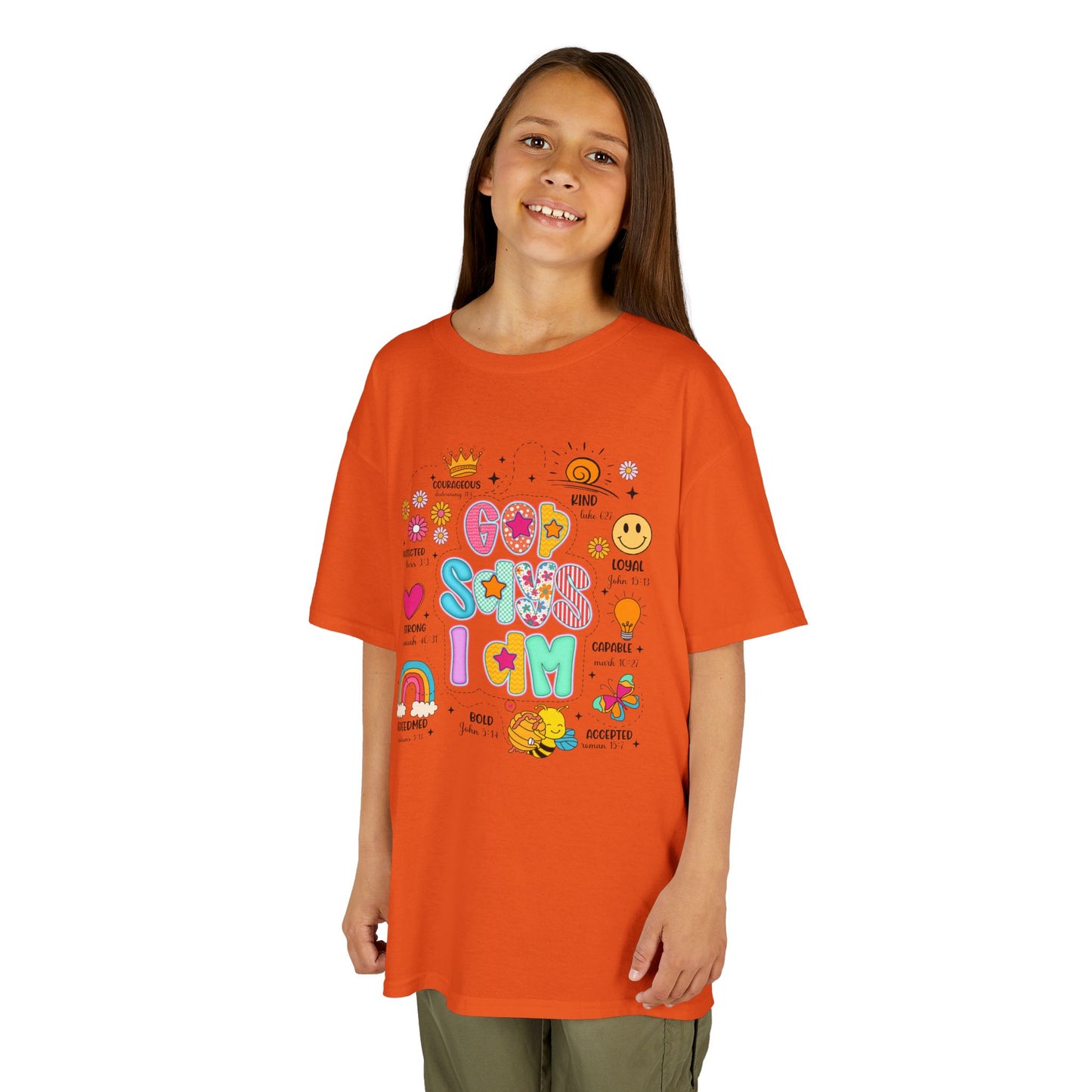 God Says I am Bubble Letters Tee Children's T Shirt