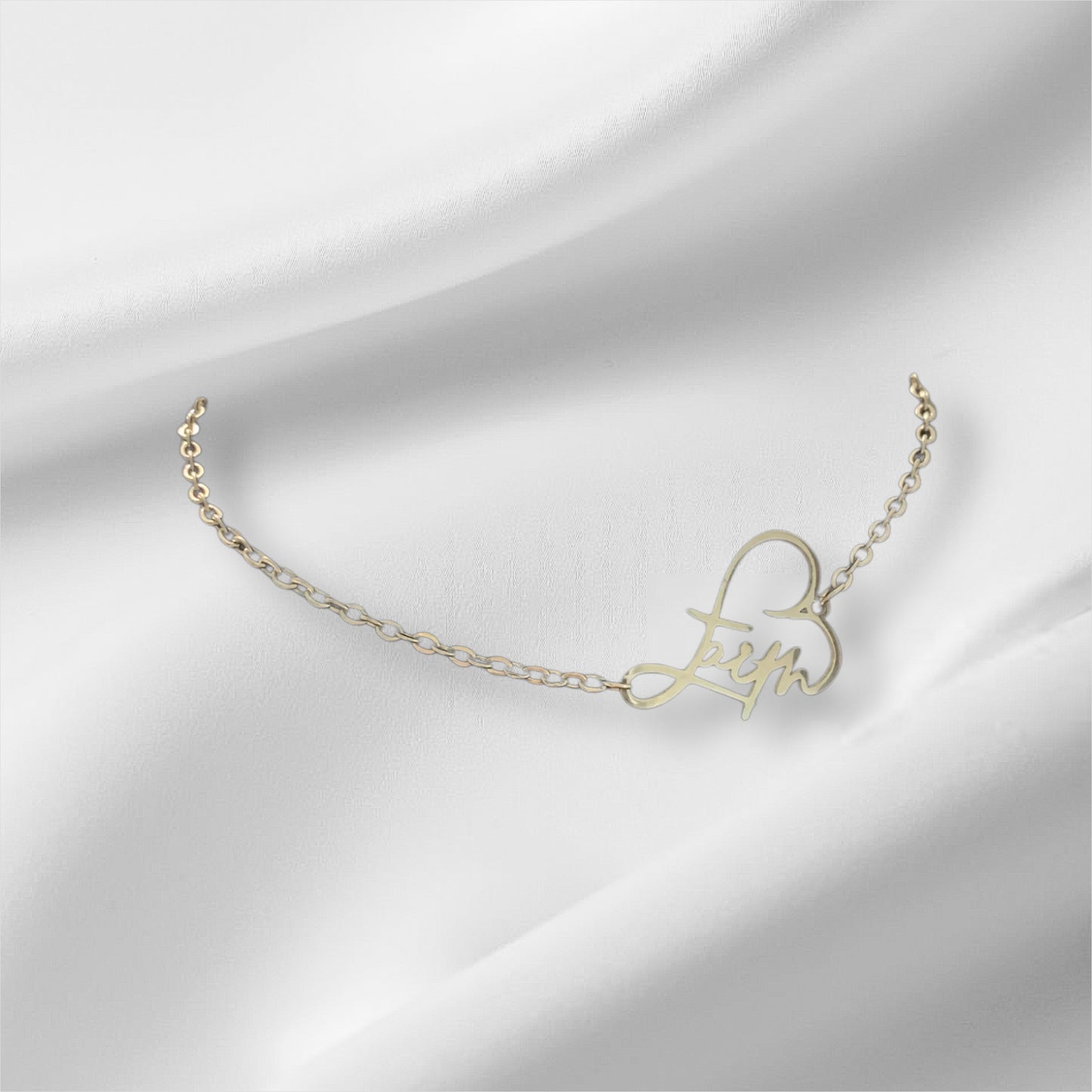 Faith Heart Bracelet Stainless Steel Silver Tone
