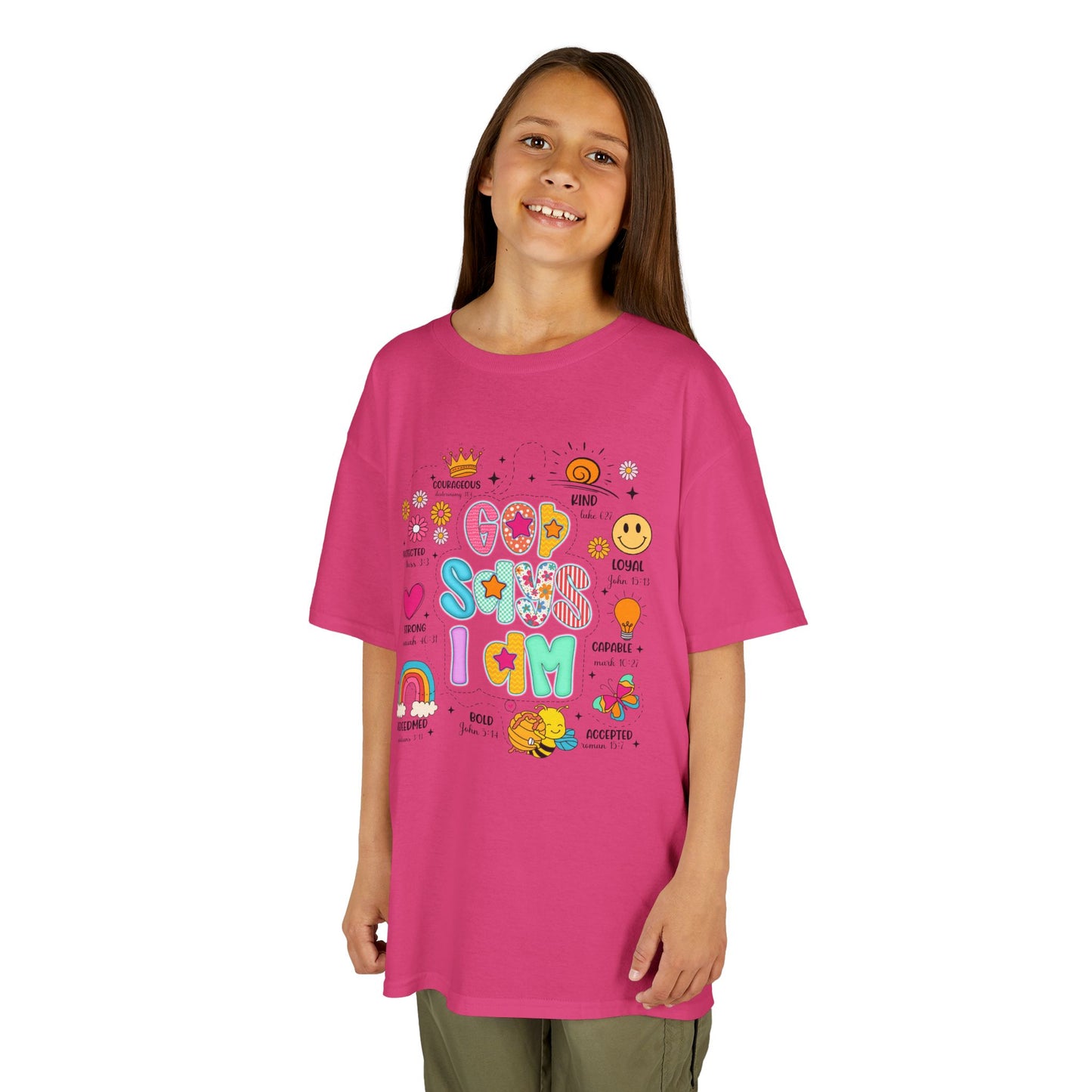 God Says I am Bubble Letters Tee Children's T Shirt