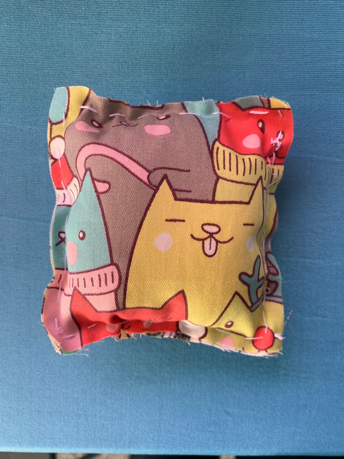 Prayer Pillow with Wood Cross Handmade
