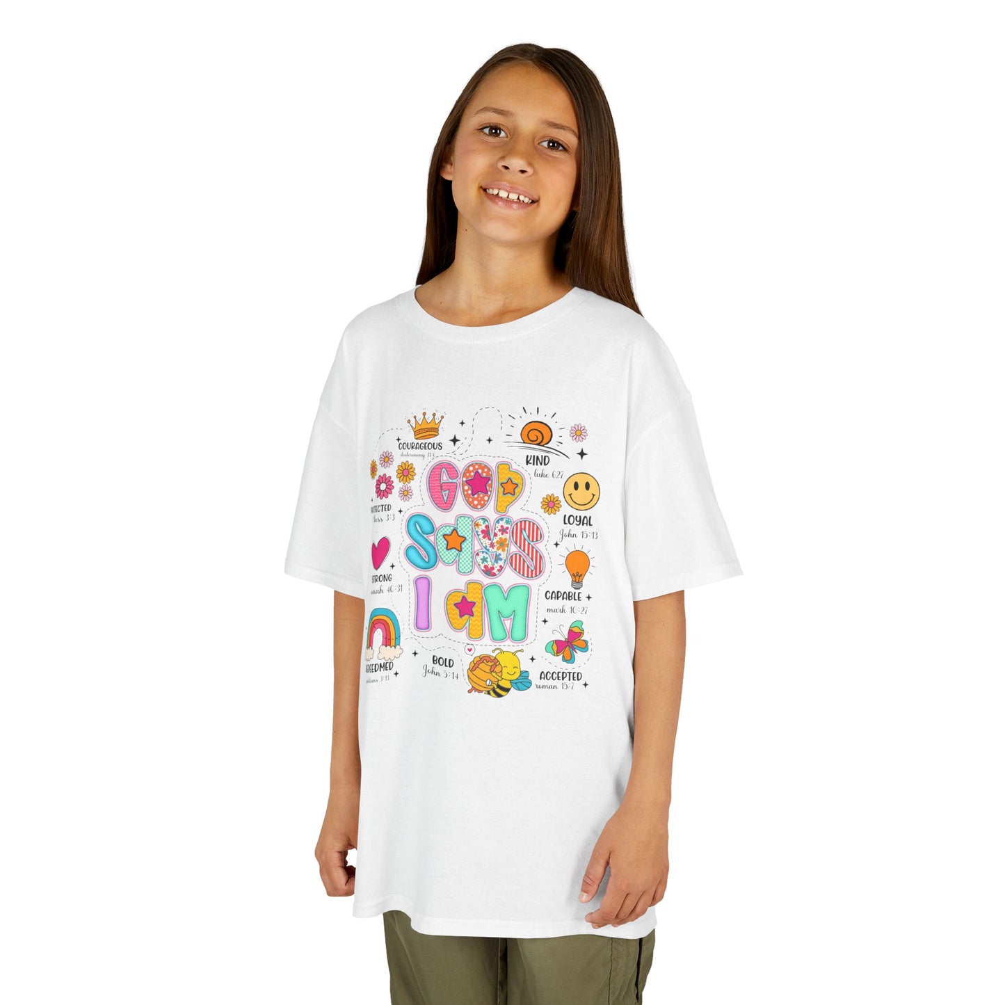 God Says I am Bubble Letters Tee Children's T Shirt