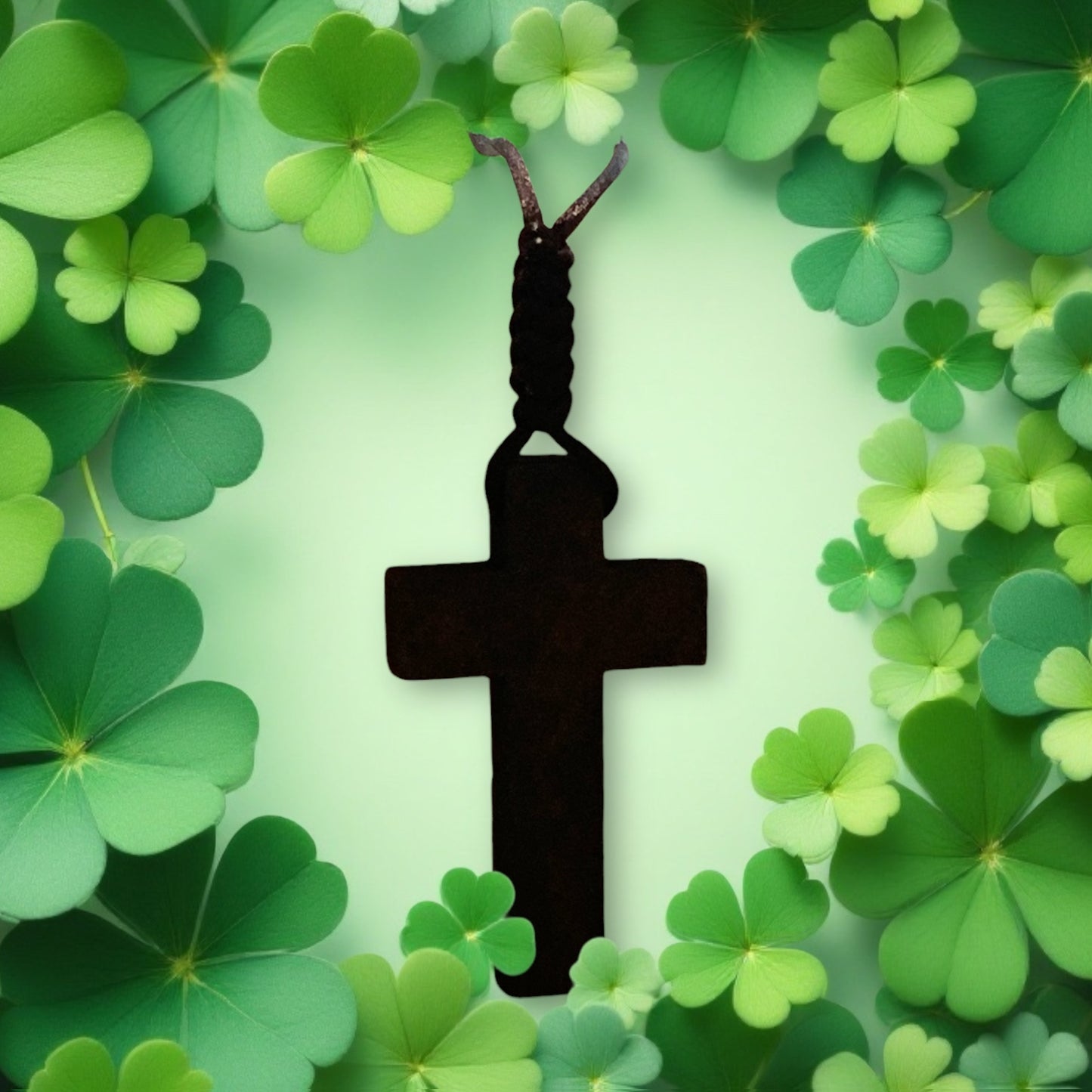 Natural Wood Cross on Silk Cord Adjustable