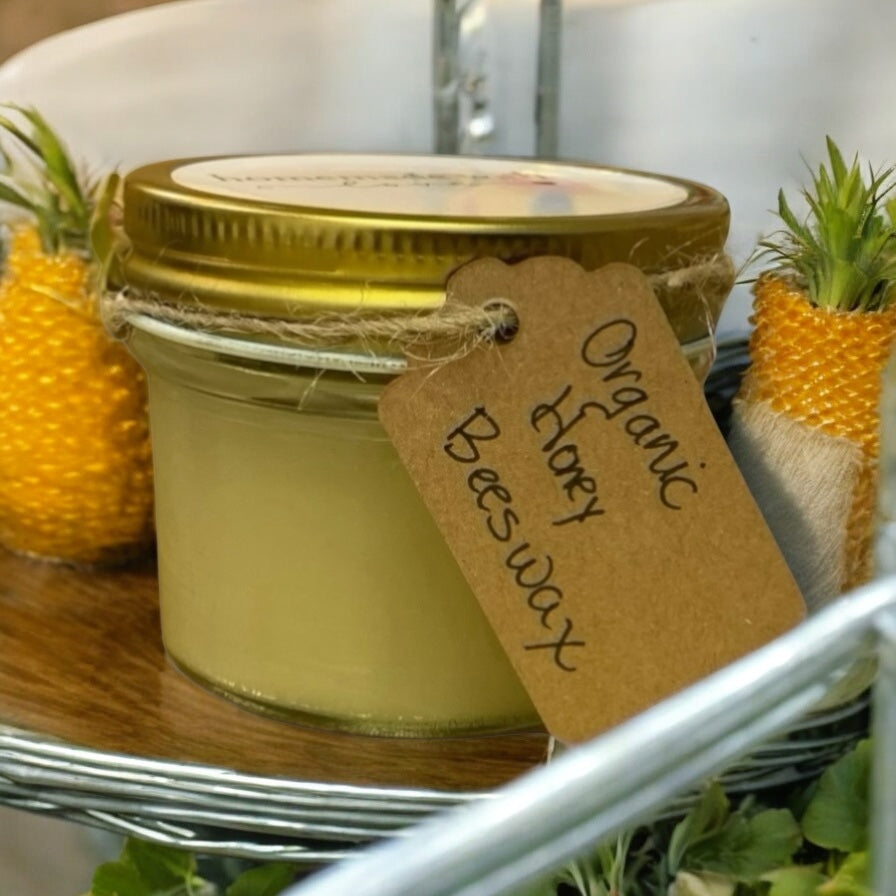 Organic Honey Beeswax Pineapple Handmade Natural Candle