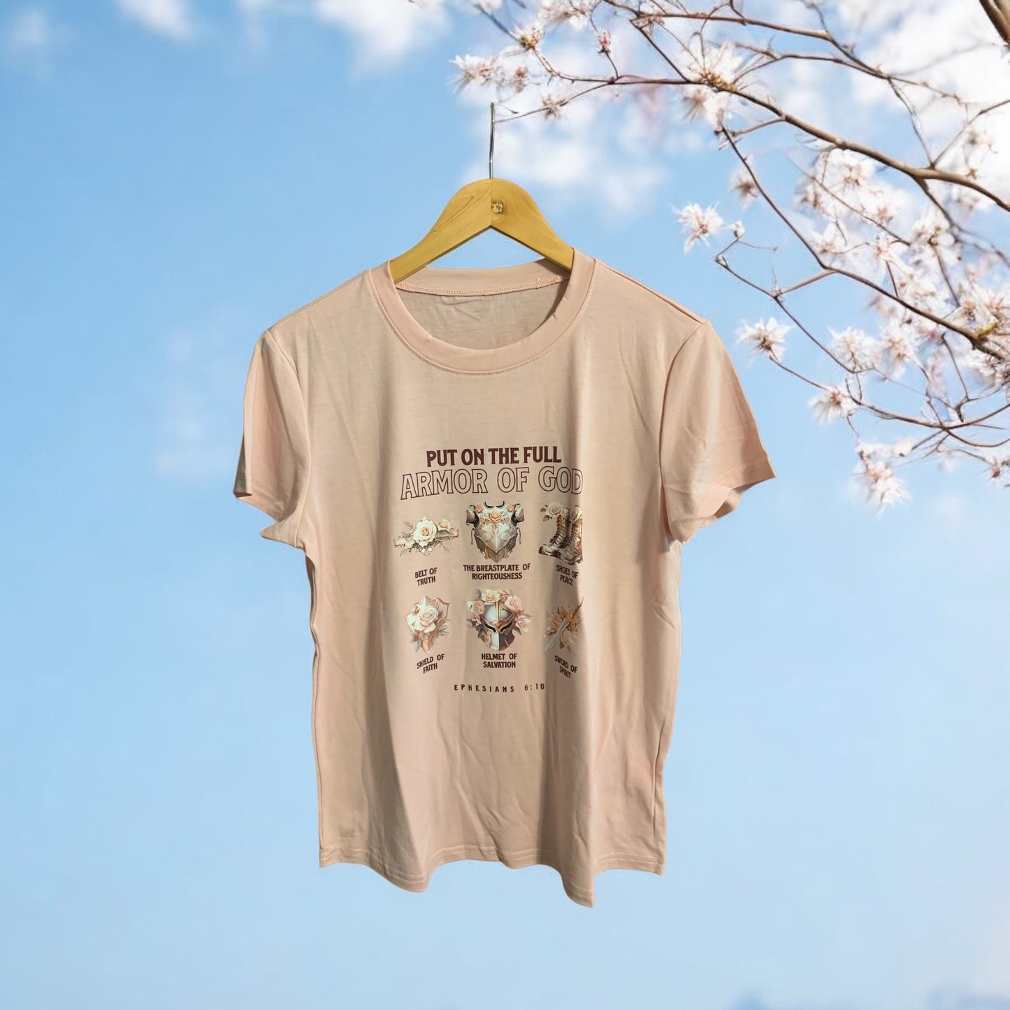 Put on the Armor of God Pink Women’s T Shirt