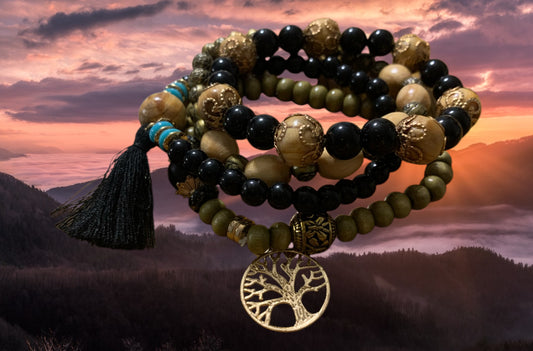Mountain Sunset Tree of Life Bohemian Bracelet
