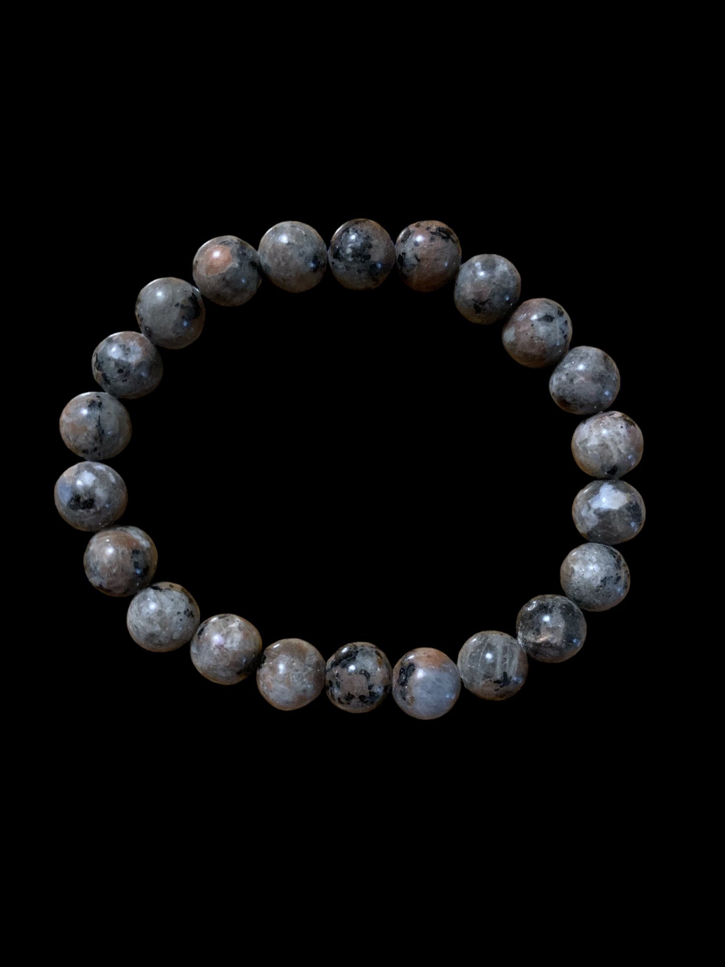 Handmade Yooperlight Gray Natural Stone Stretch Bracelet