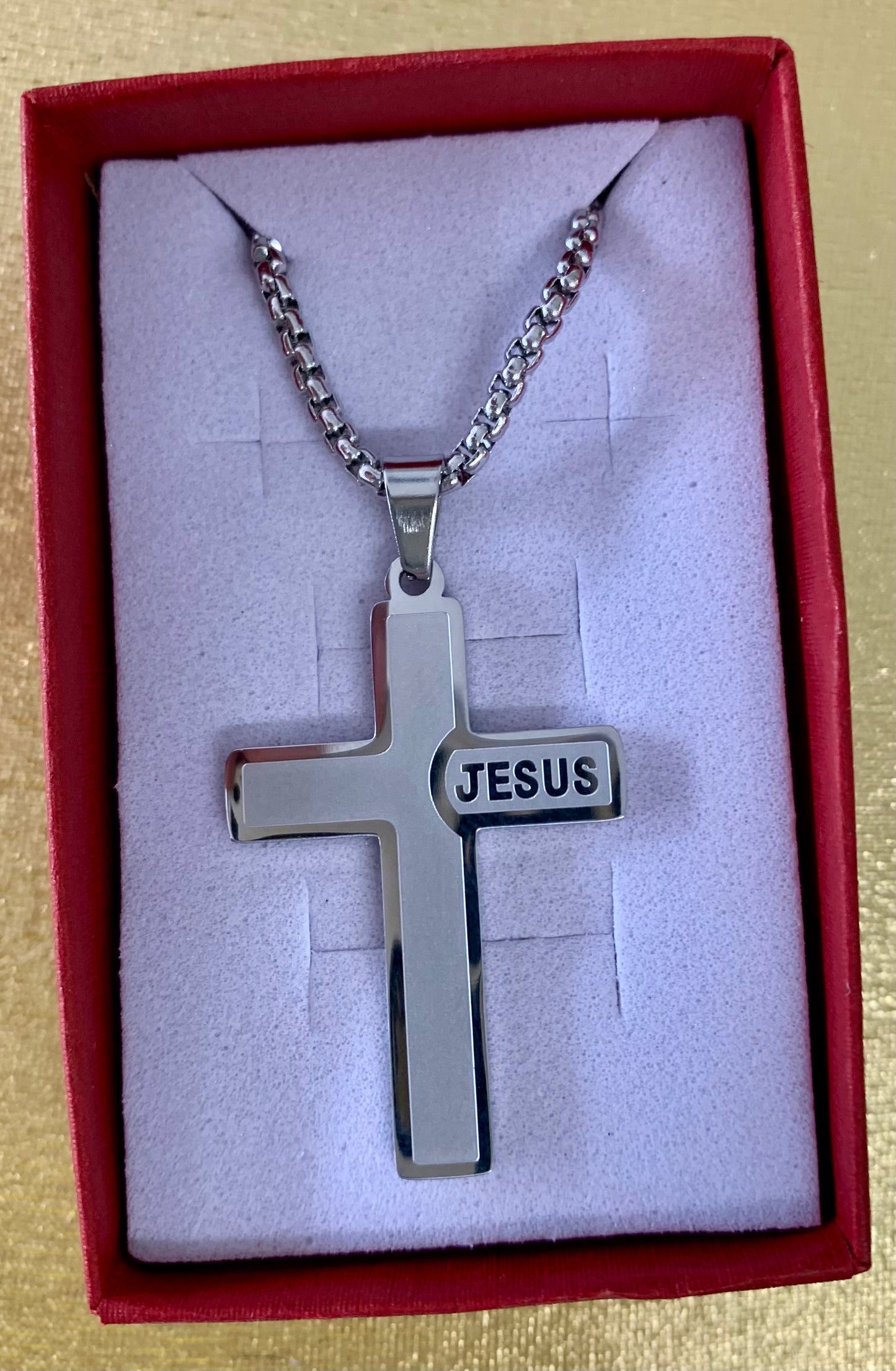 Jesus Cross Stainless Steel Necklace