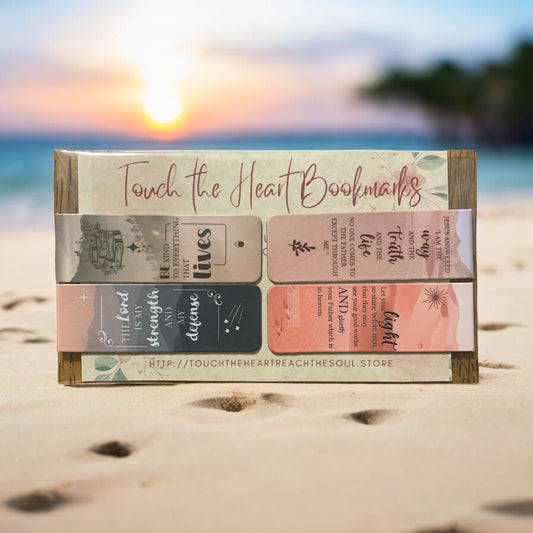 Sand and Ocean Magnetic Bookmarks Bible Verse I am the Way