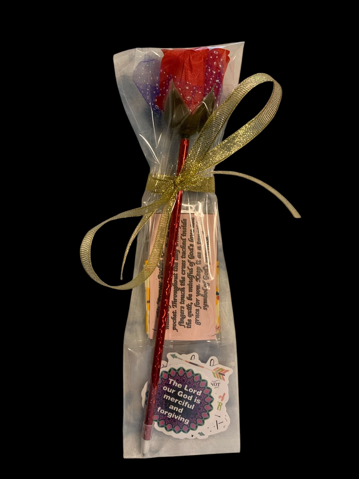 Prayer Rose Bouquet Handmade Pocket Prayer Quilt
