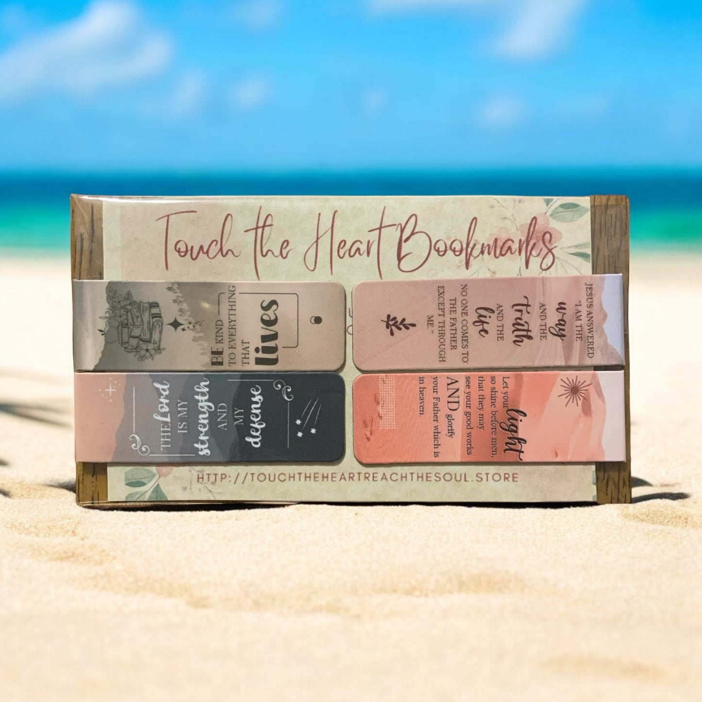 Sand and Ocean Magnetic Bookmarks Bible Verse I am the Way