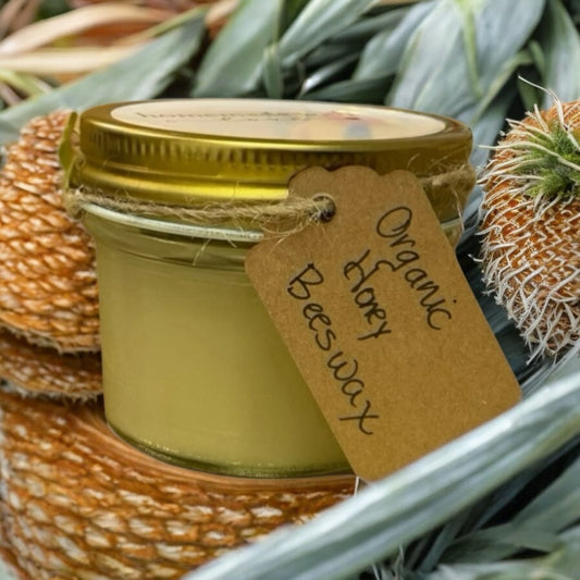 Organic Honey Beeswax Pineapple Handmade Natural Candle