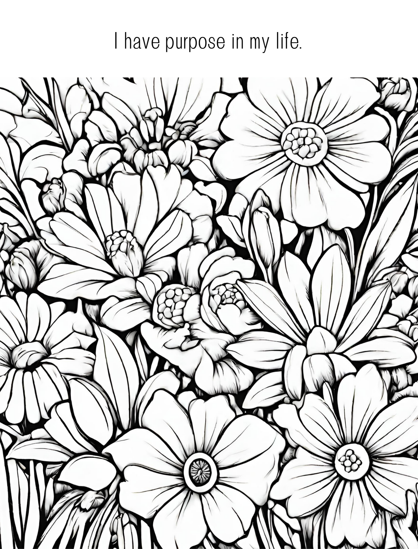 Spring Flowers: Rest and Relaxation Coloring Book for Adults and Teens by Maria A Flores