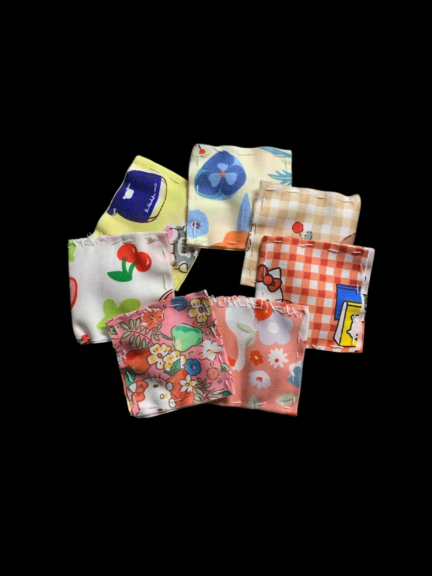 Prayer Quilt Pocket Size with Wood Cross Handmade