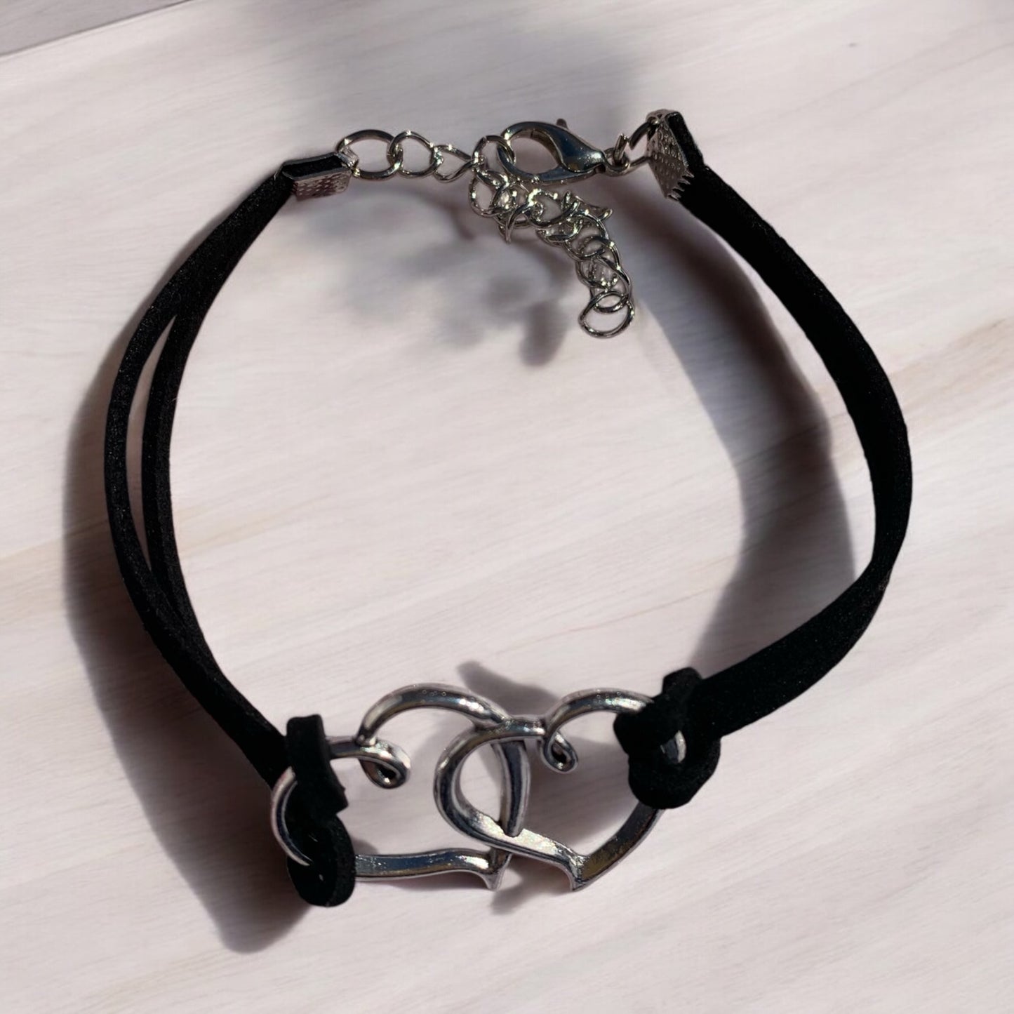 Heart Cord Black Fashion Bracelet