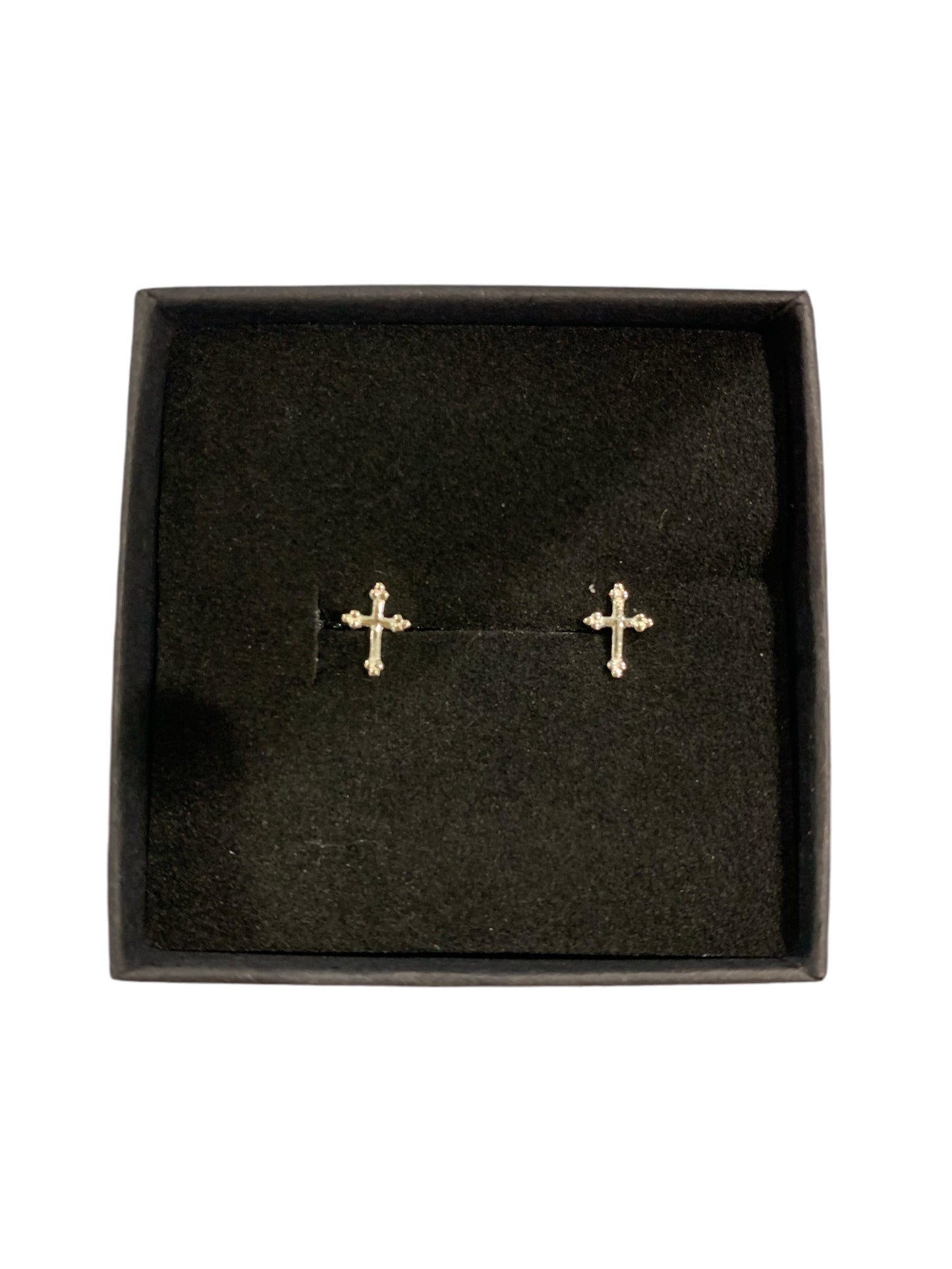 Cross Earrings Sterling Silver