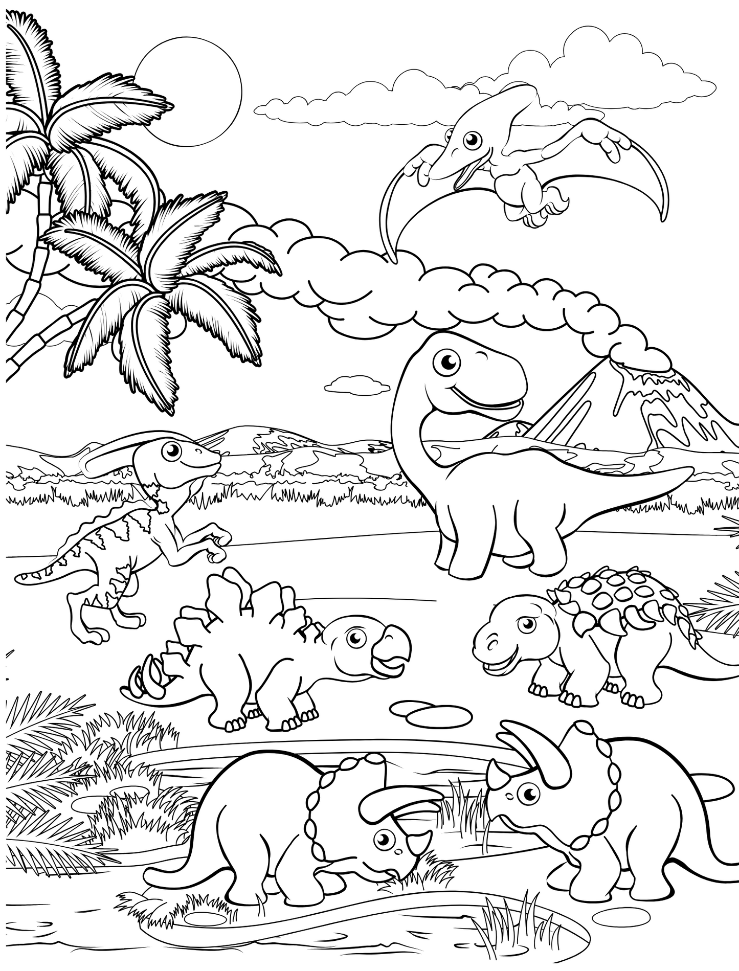 Dinosaur Coloring and Activity Book for Children: A Story of Family and Friendship by: Maria A Flores