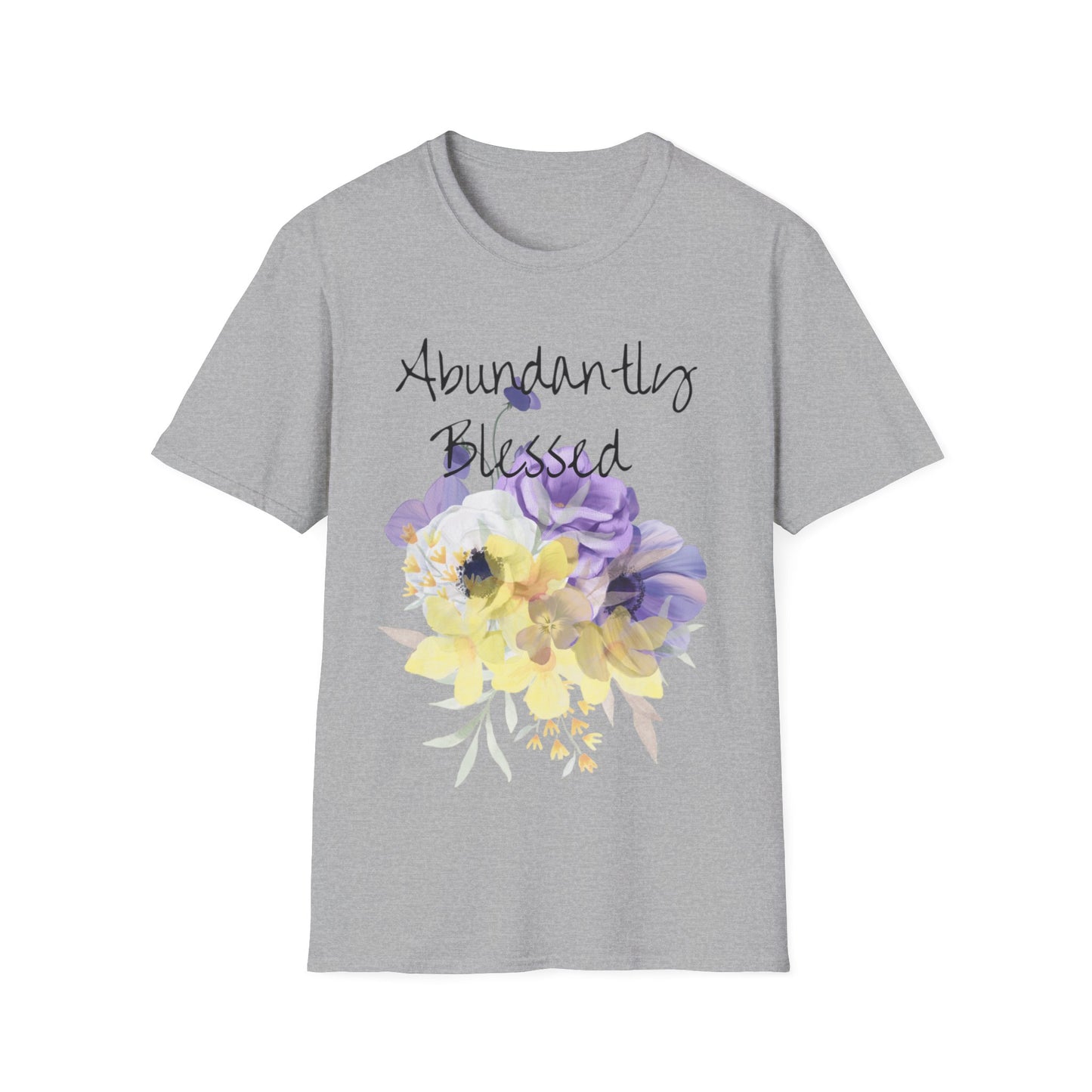 Abundantly Blessed Purple Flowers T-Shirt