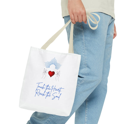 Touch the Heart, Reach the Soul Tote Bag (AOP)