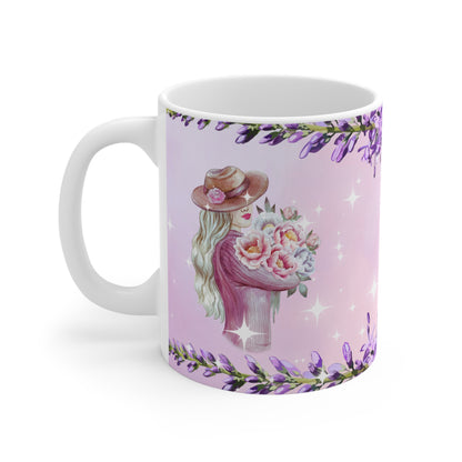 Prayer Warrior Woman with Hat Mug