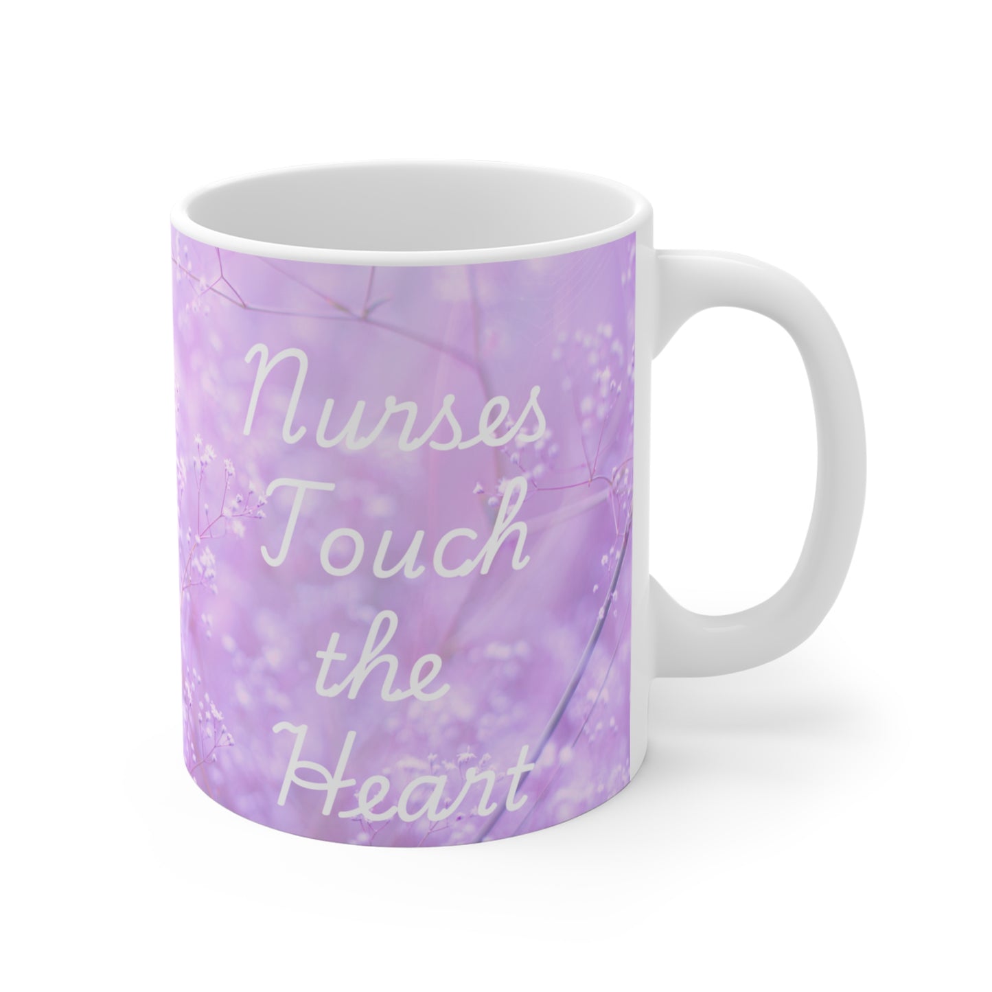 Nurses Touch the Heart Lavender Mug