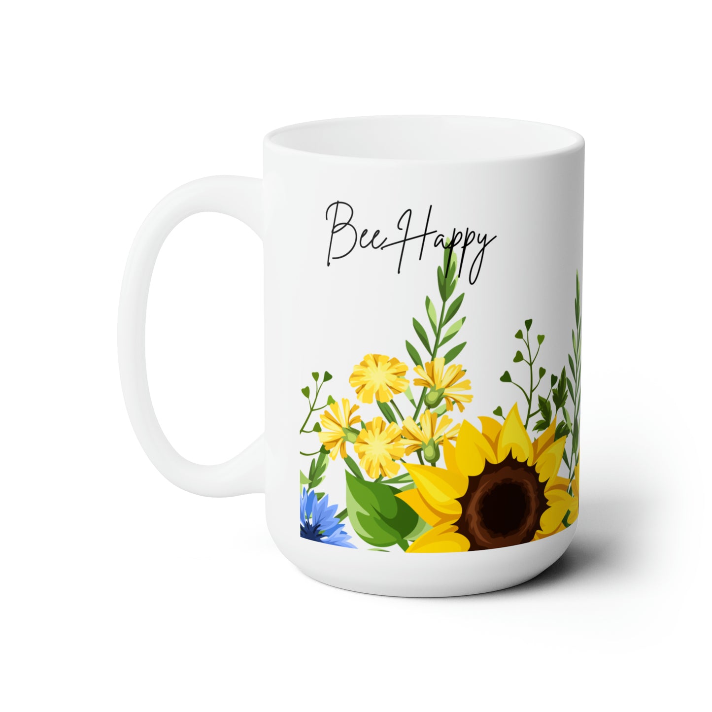 Bee Happy Sunflowers Mug.