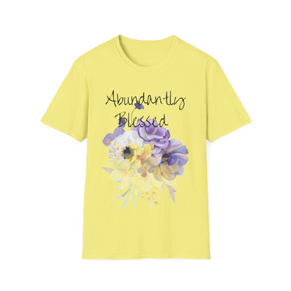 Abundantly Blessed Purple Flowers T-Shirt