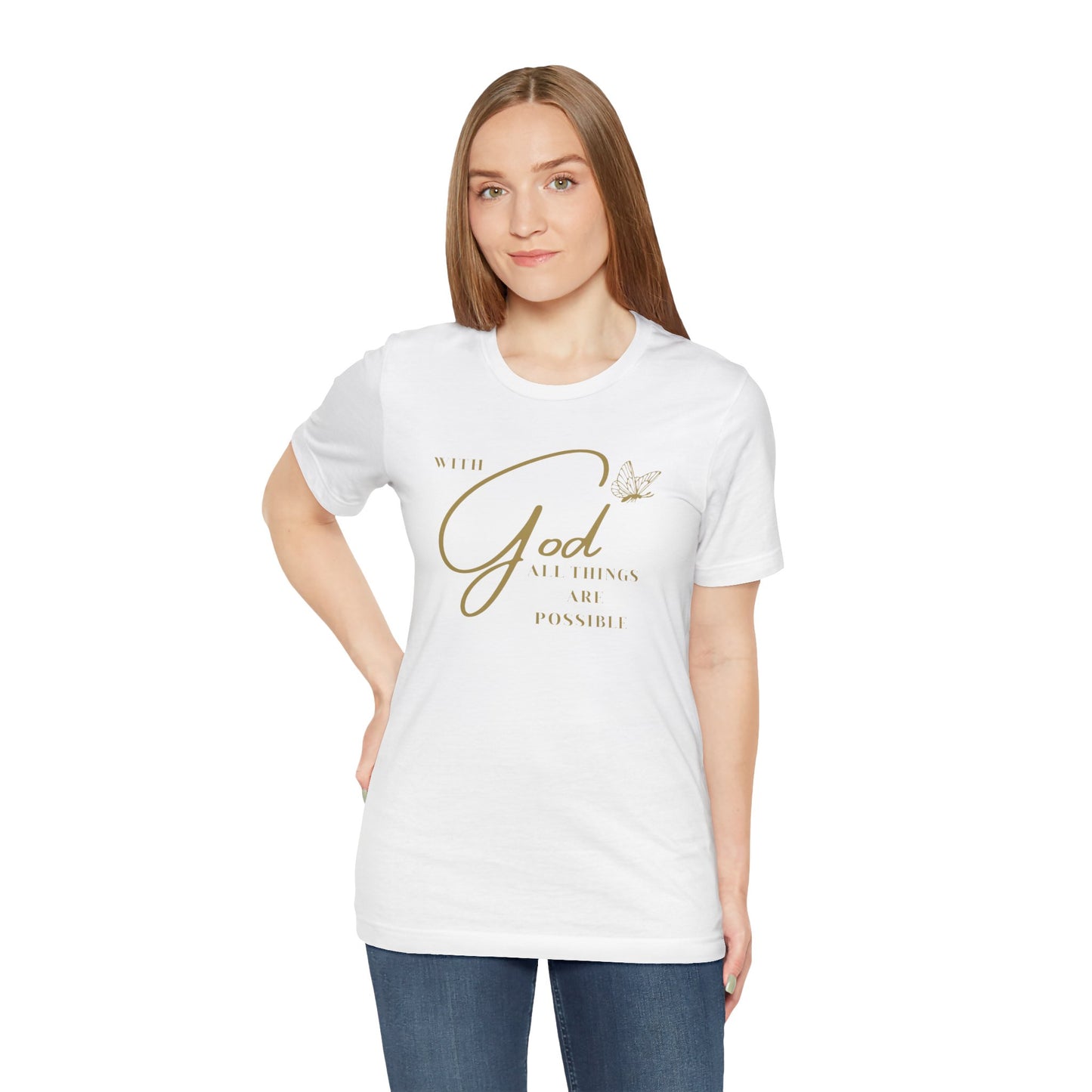 With God All Things are Possible Butterfly T Shirt