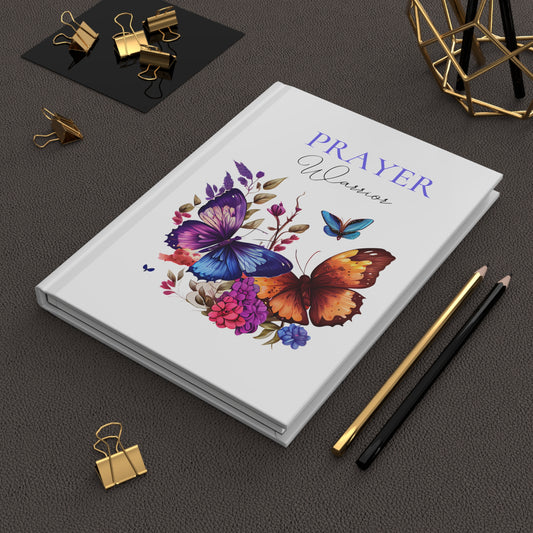 Prayer Warrior Rainbow Butterfly Hardcover Journal Matte