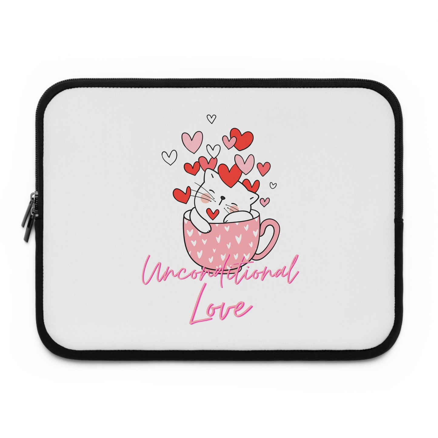 Unconditional Love Cat in a Mug Laptop Sleeve