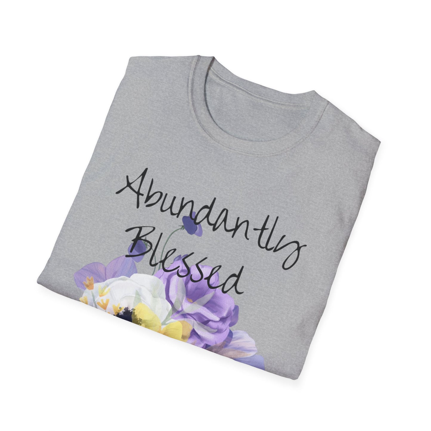 Abundantly Blessed Purple Flowers T-Shirt