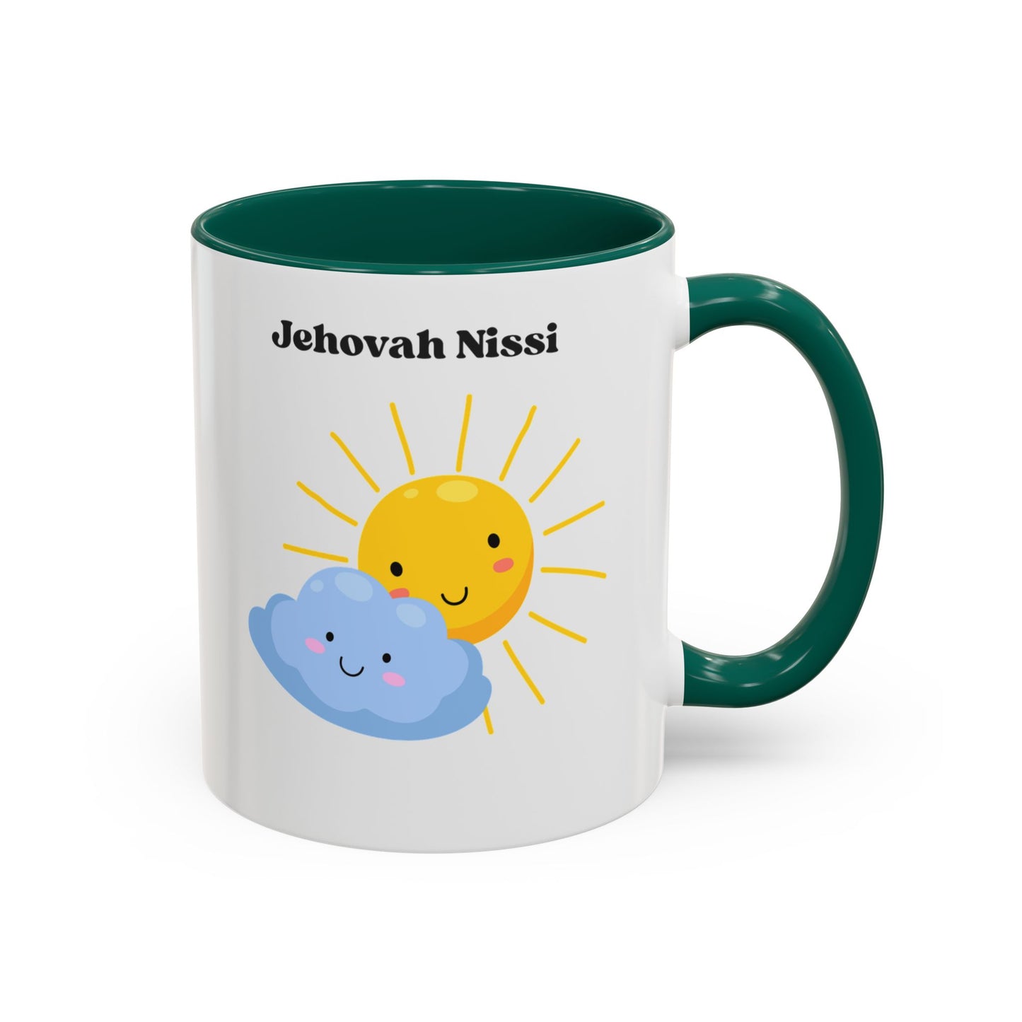 Jehovah Nissi Cute Sun & Cloud Coffee Mug (11oz/15oz)