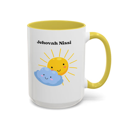 Jehovah Nissi Cute Sun & Cloud Coffee Mug (11oz/15oz)