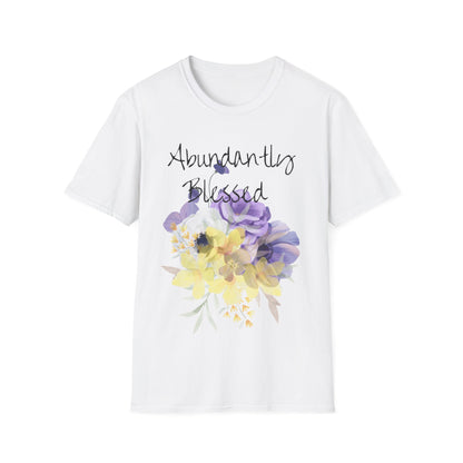 Abundantly Blessed Purple Flowers T-Shirt